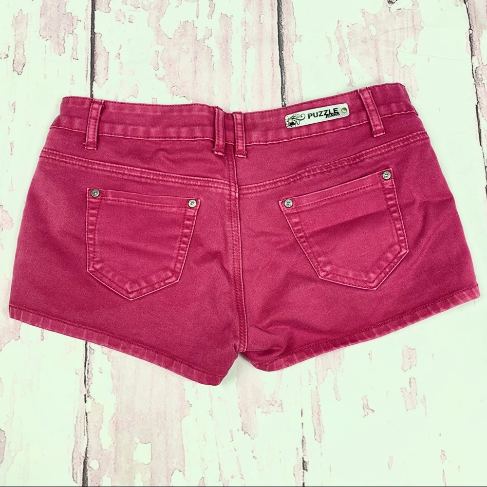 Puzzle Jeans Pink Shorts - Picture 2 of 2